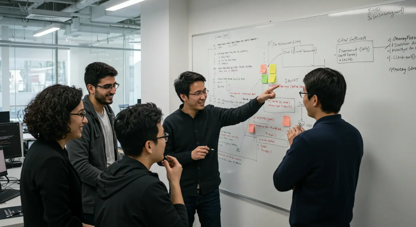 Development team working on rapid prototyping and iteration